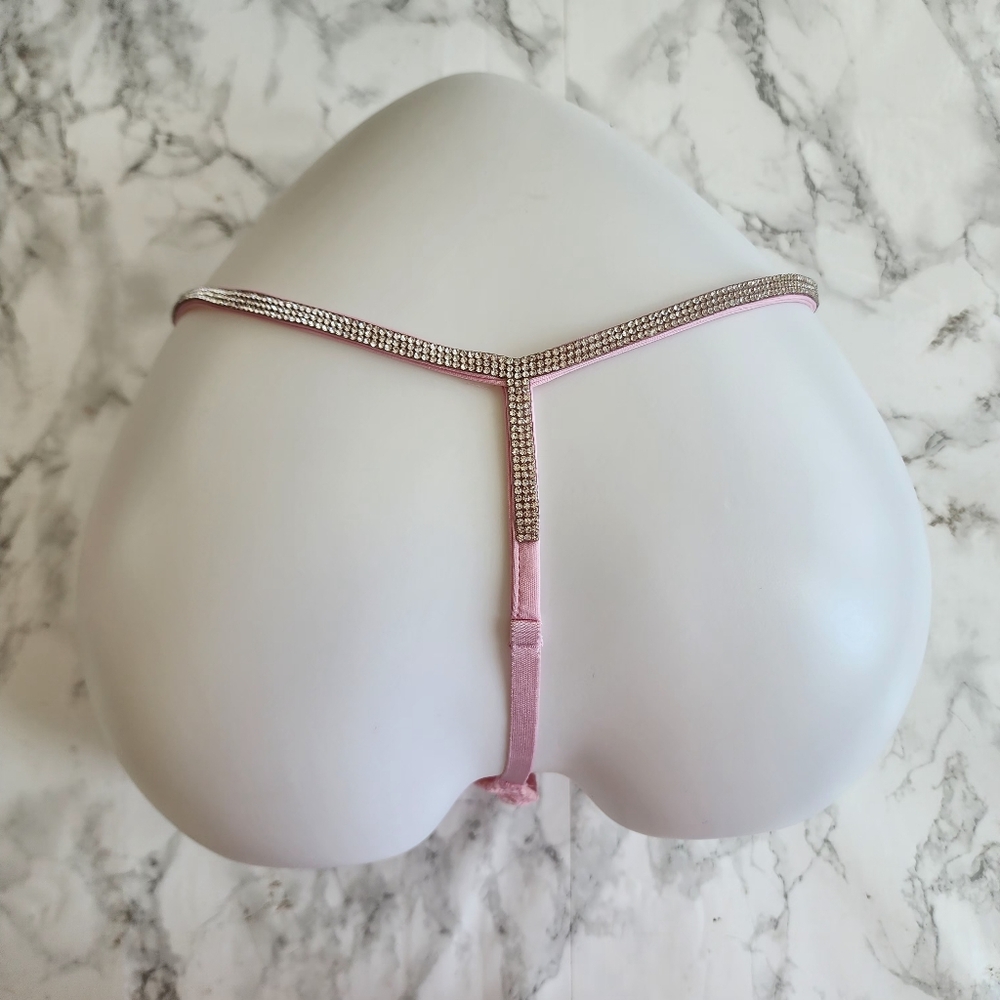 Victoria's Secret Lace Pink Corset Top and Bikini Panty | Thong Panty M - Picture 12 of 13